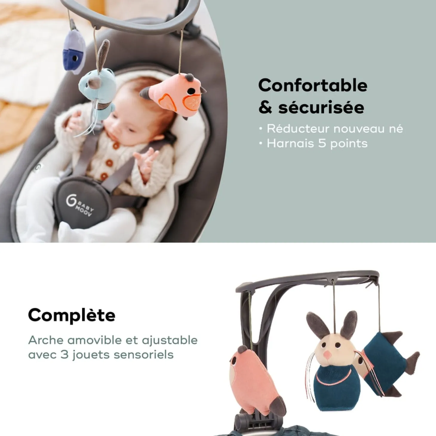Babymoov Balancelle Swoon Motion Gris
