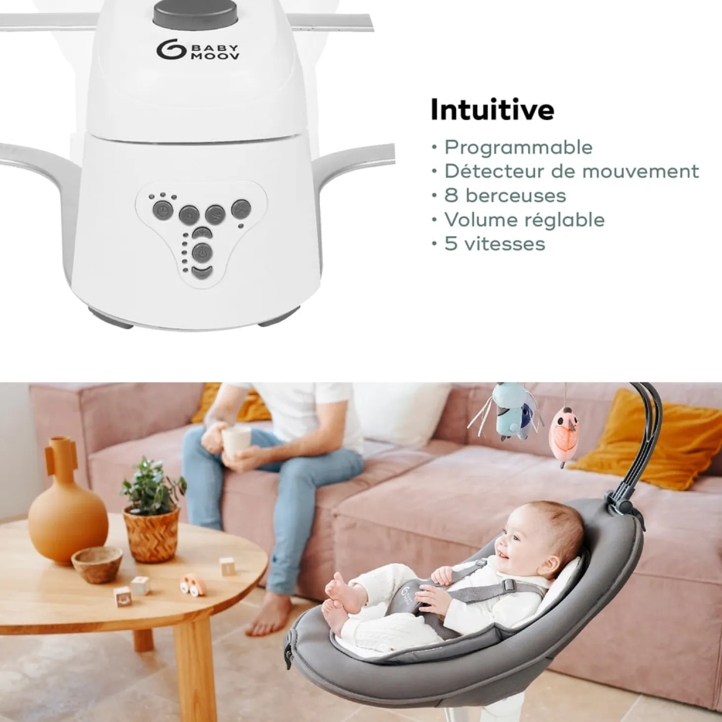 Babymoov Balancelle Swoon Motion Gris