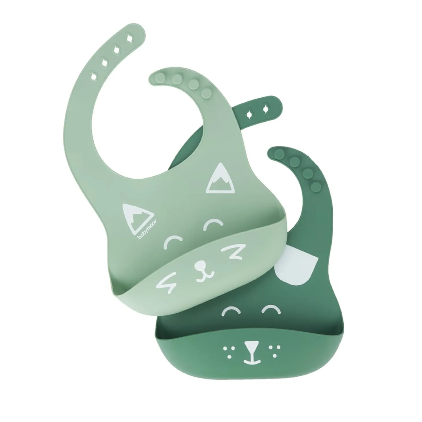 Babymoov 2 bavoirs Bib'Isy Vert