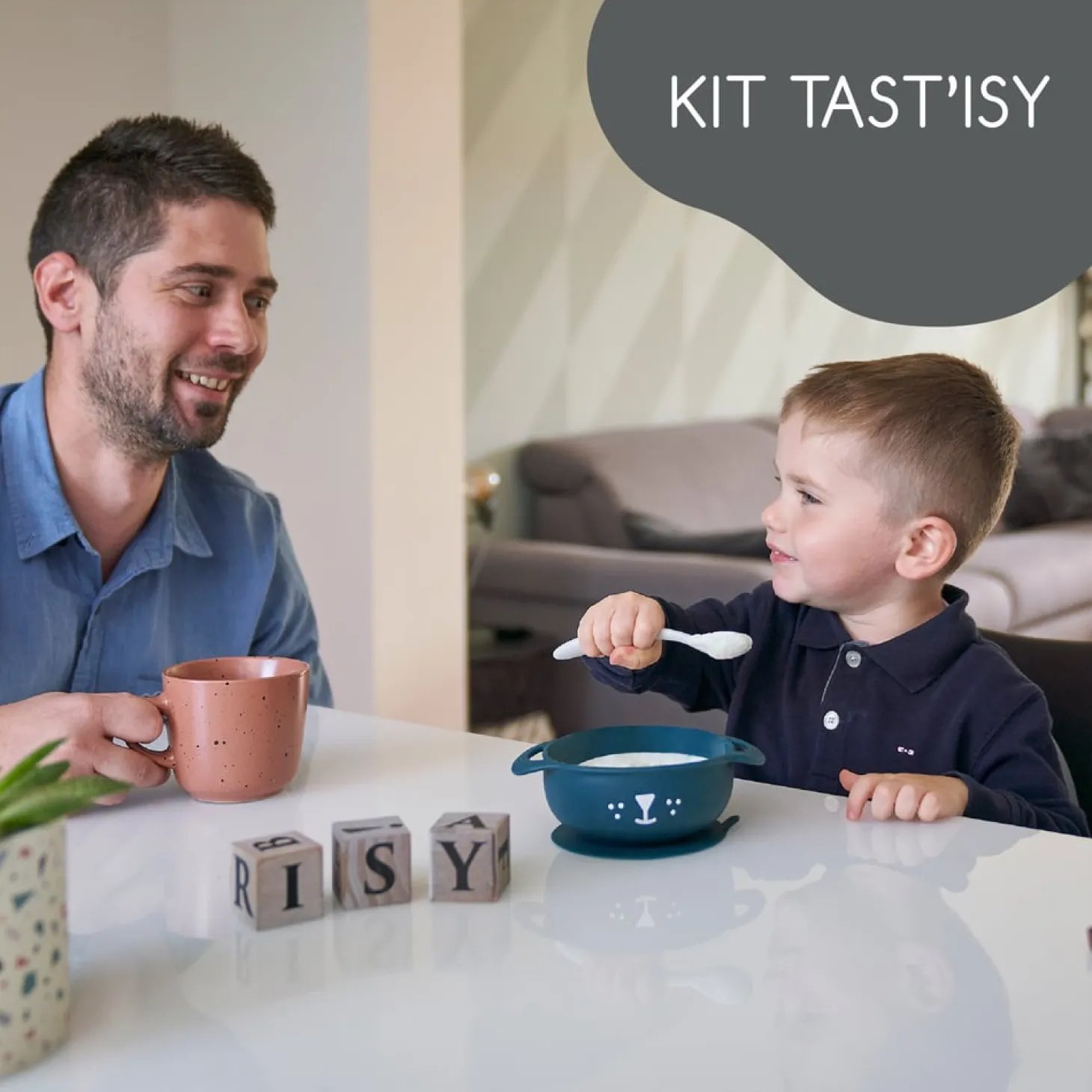 Babymoov Bol + cuillère Tast'Isy Bleu