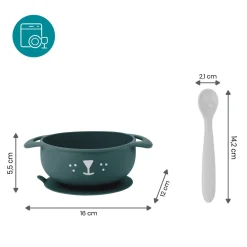 Babymoov Bol + cuillère Tast'Isy Bleu