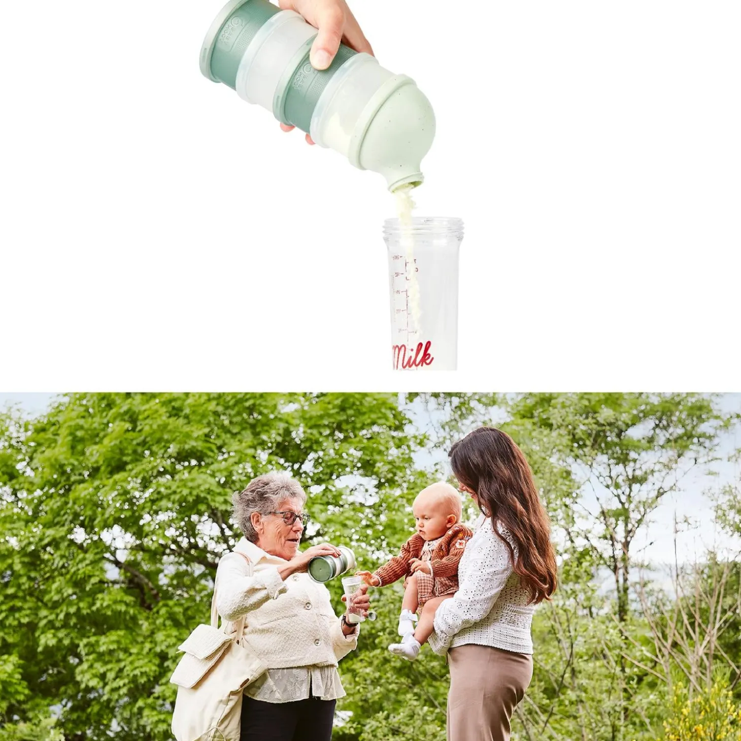 Babymoov Boîte doseuse Babydose Vert Mineral