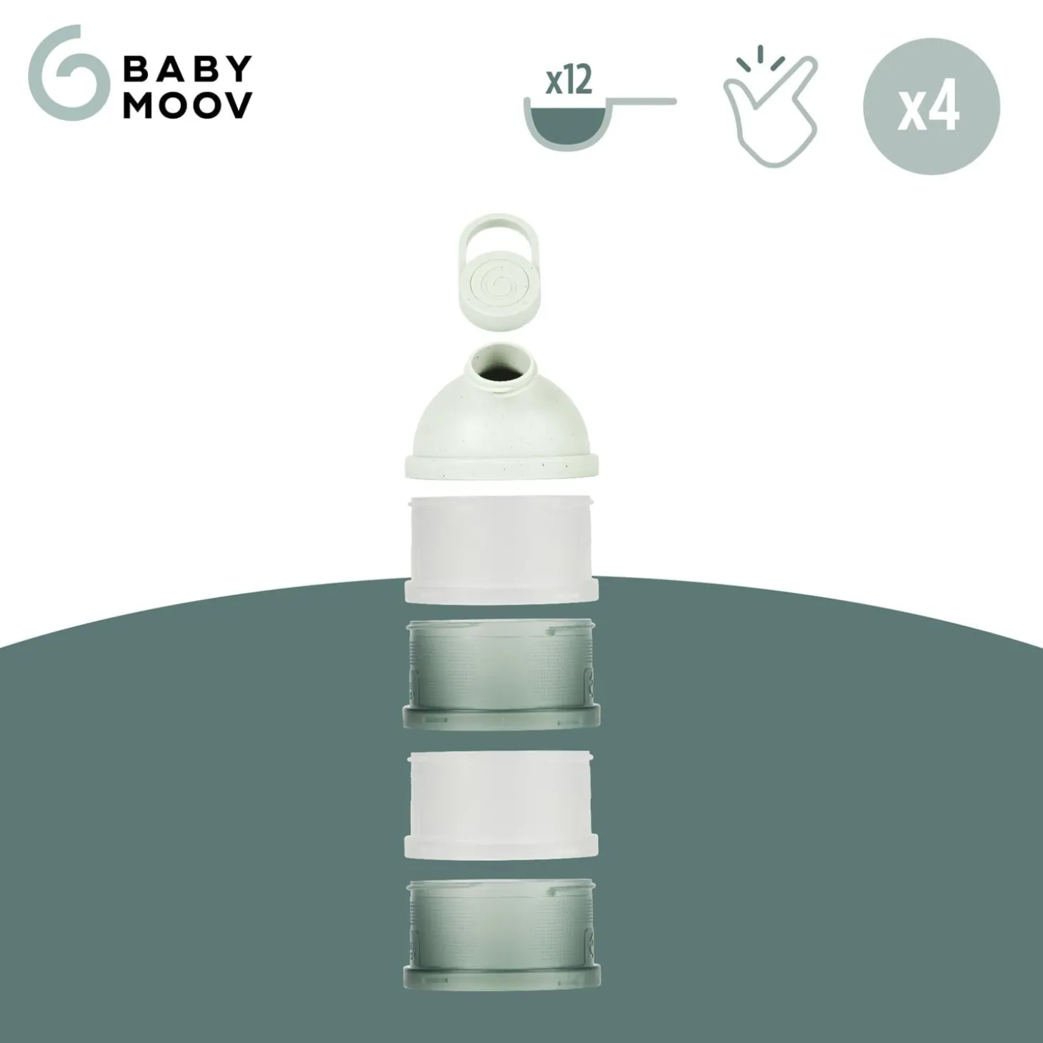 Babymoov Boîte doseuse Babydose Vert Mineral