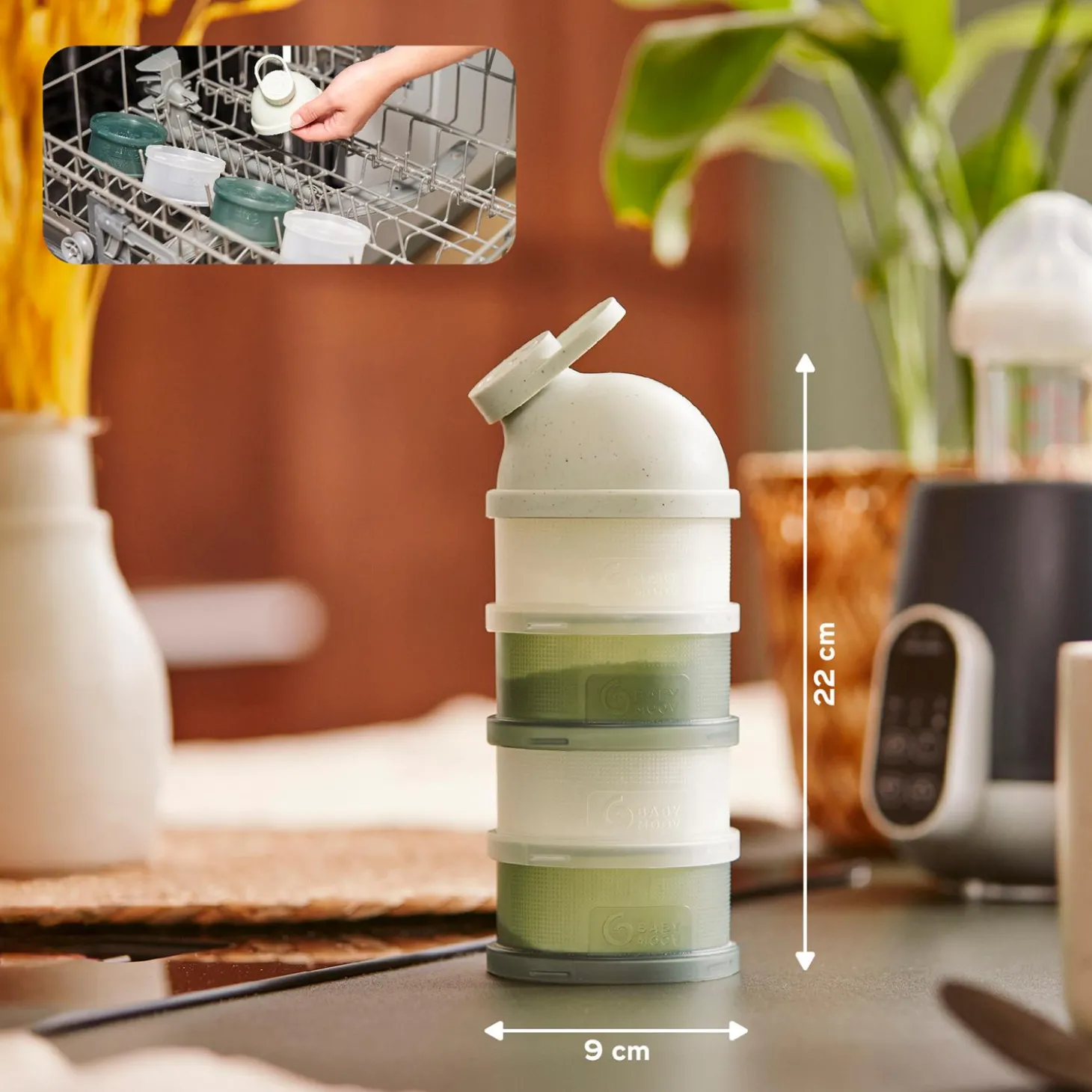 Babymoov Boîte doseuse Babydose Vert Mineral
