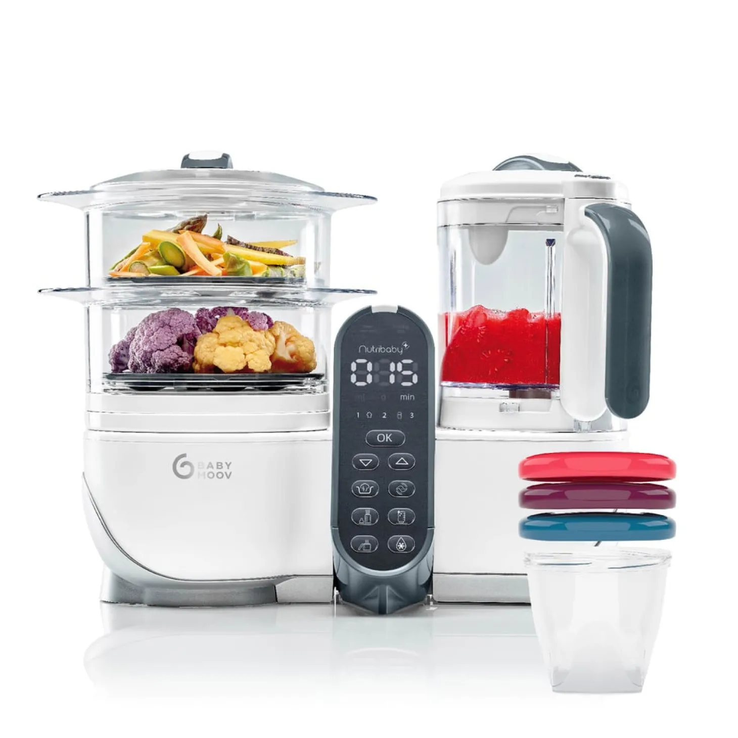 Babymoov Bundle Robot Nutribaby Plus avec 3 babybols white