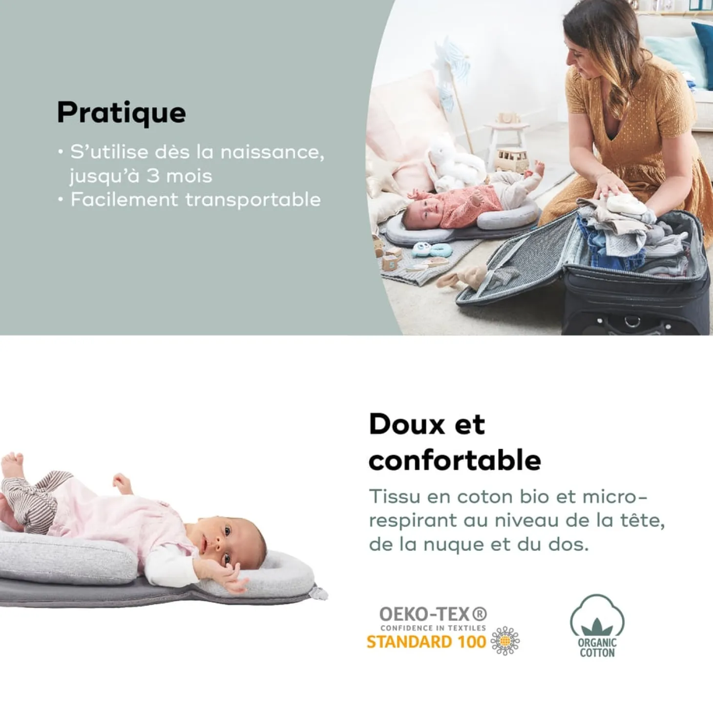 Babymoov Cale bébé ergonomique Cosydream Gris