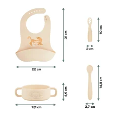 Babymoov Coffret Premiers Repas Mini Roar Beige
