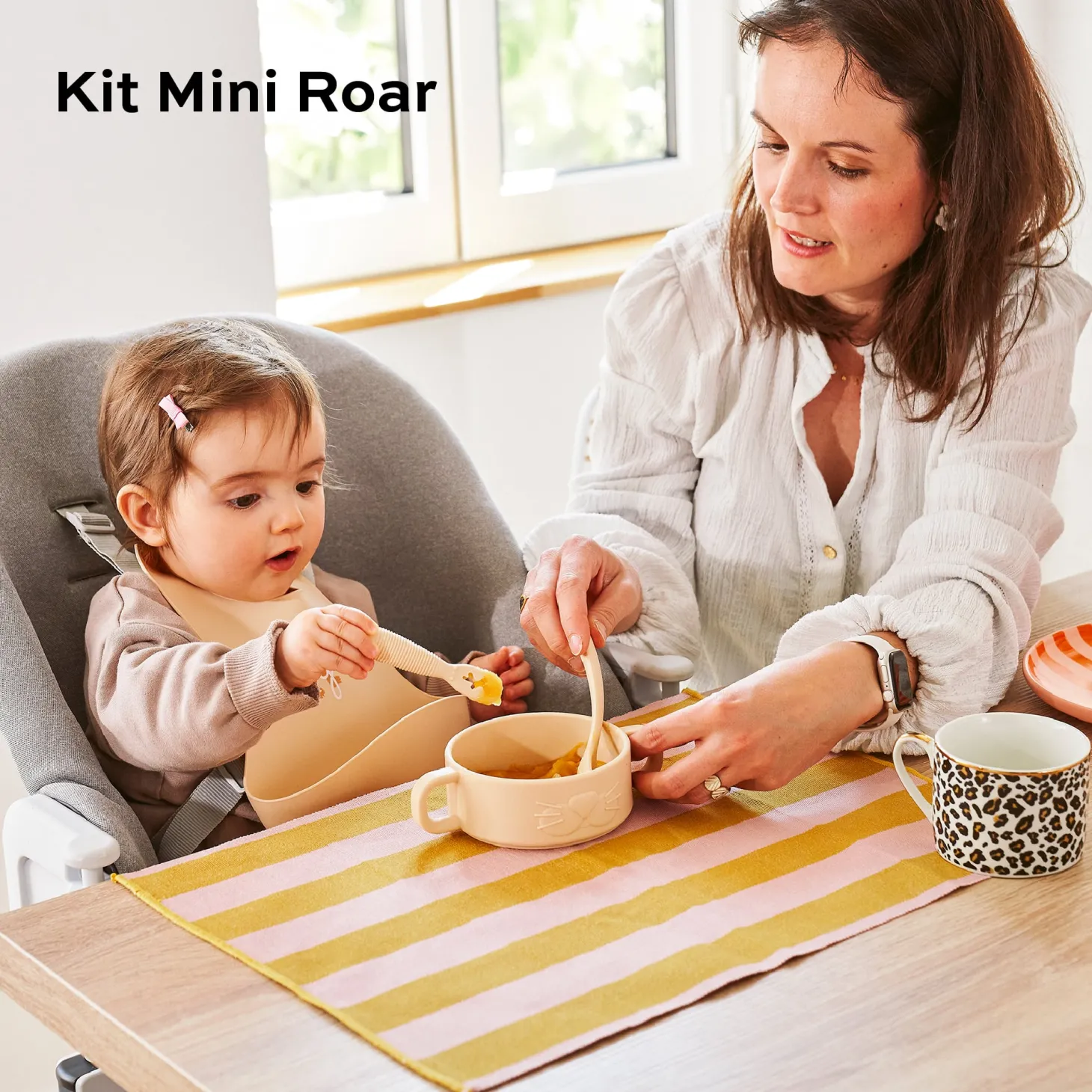 Babymoov Coffret Premiers Repas Mini Roar Beige