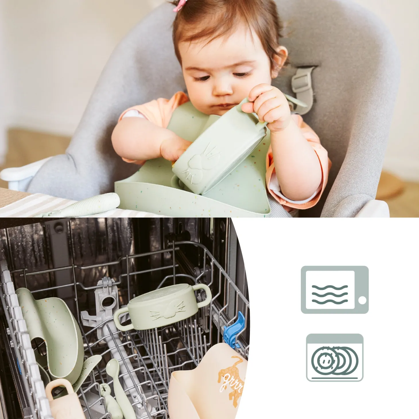 Babymoov Coffret Premiers Repas Mini Arty Vert