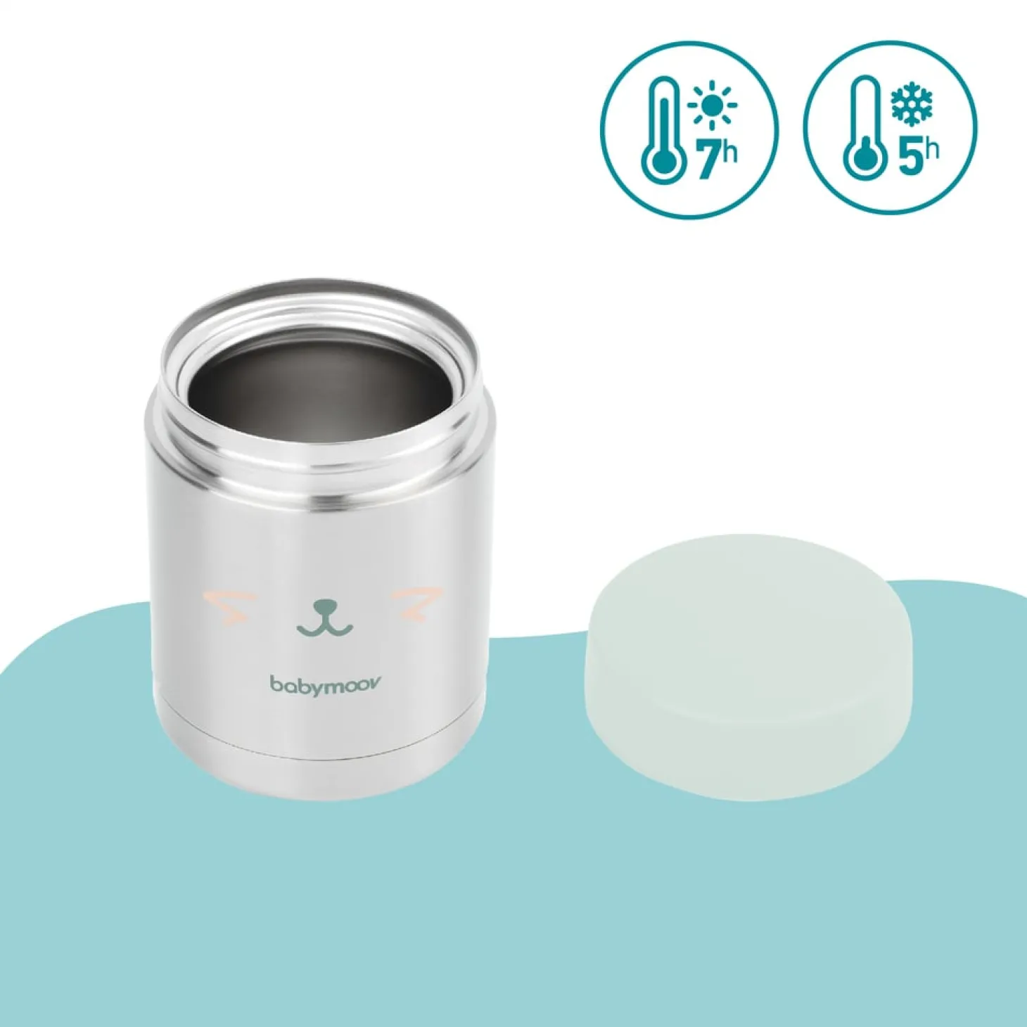 Babymoov Contenant Inox Eat'Isy Gris/Bleu