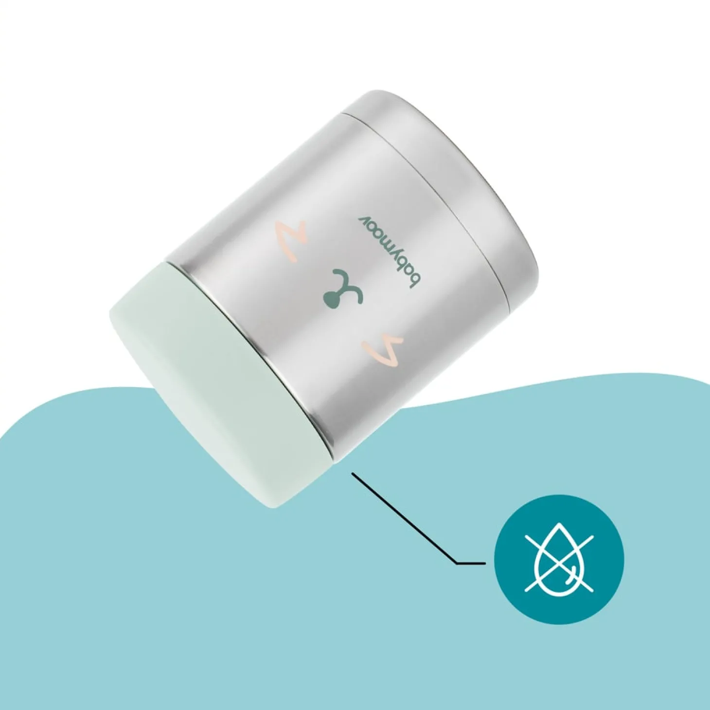 Babymoov Contenant Inox Eat'Isy Gris/Bleu