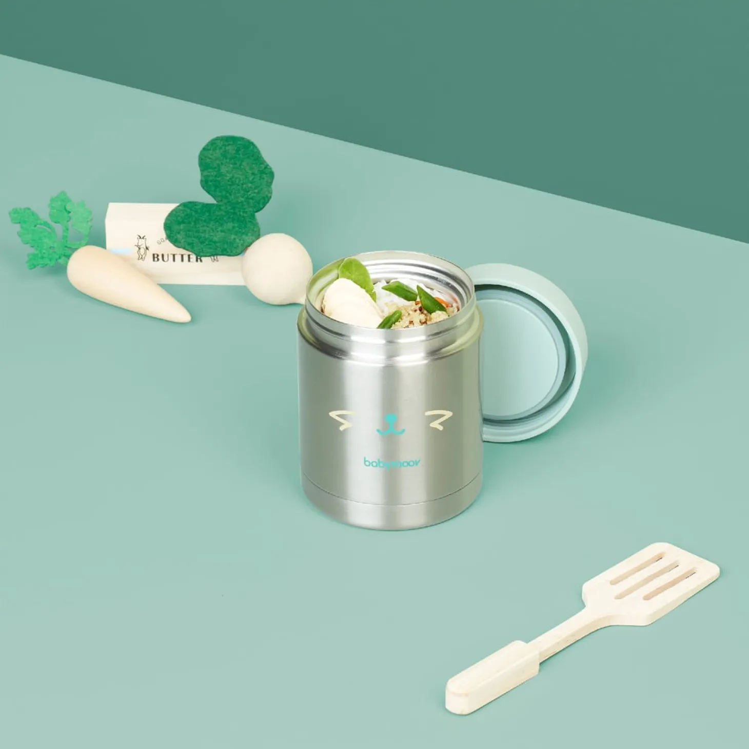 Babymoov Contenant Inox Eat'Isy Gris/Bleu