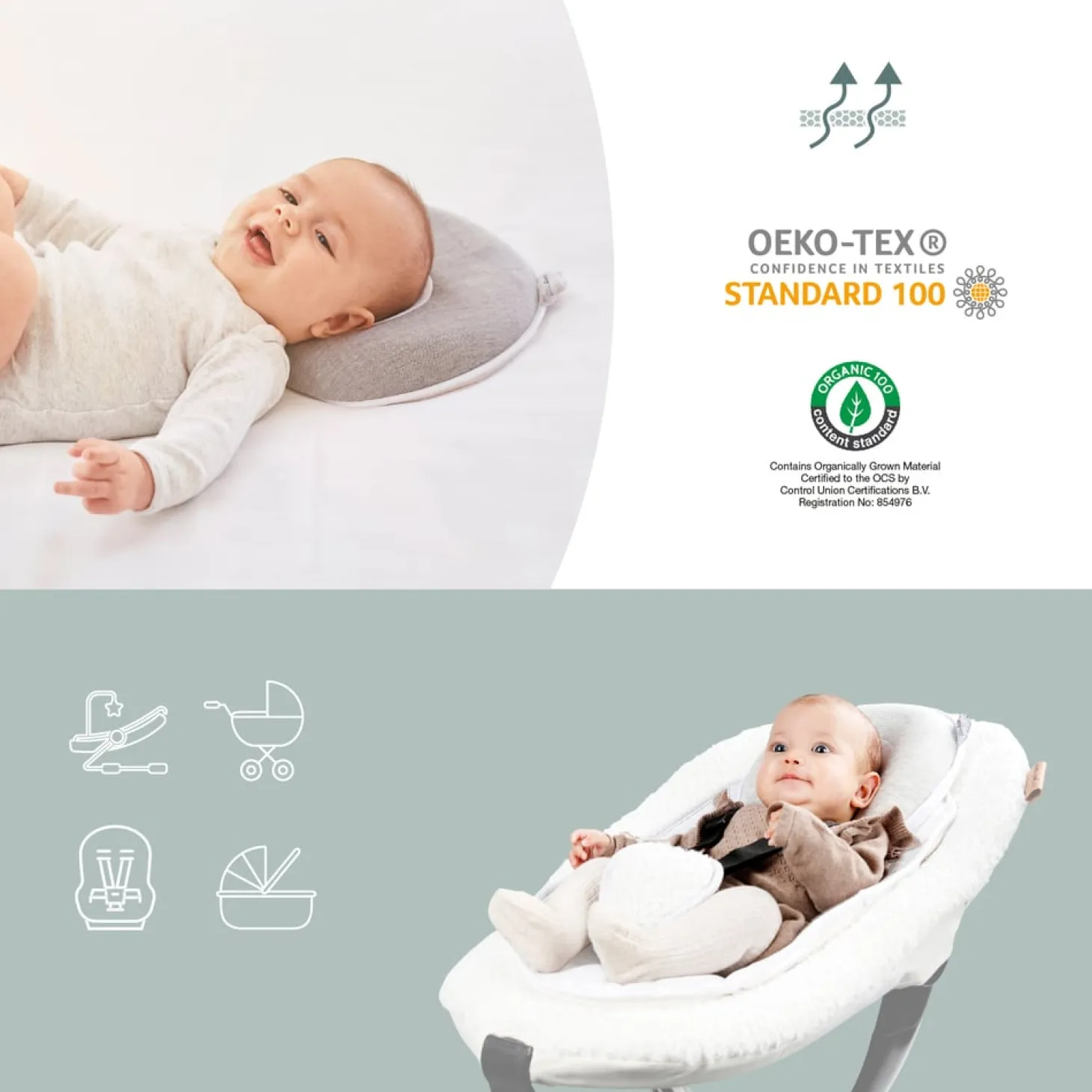 Babymoov Cosyhead fresh Gris