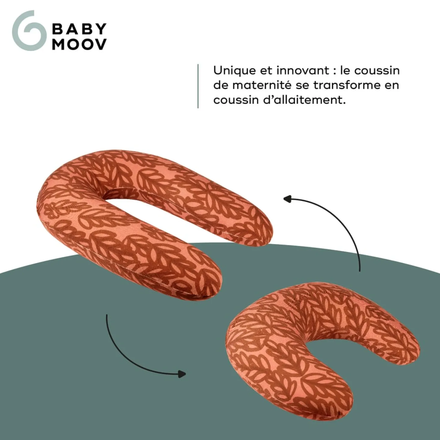Babymoov Coussin de maternité 2 en 1 Terracotta