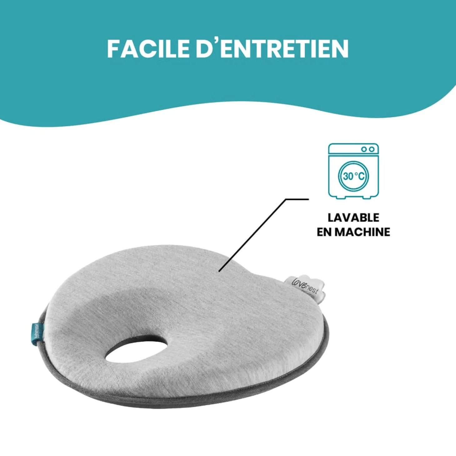 Babymoov Coussin de tête Lovenest Original Smokey