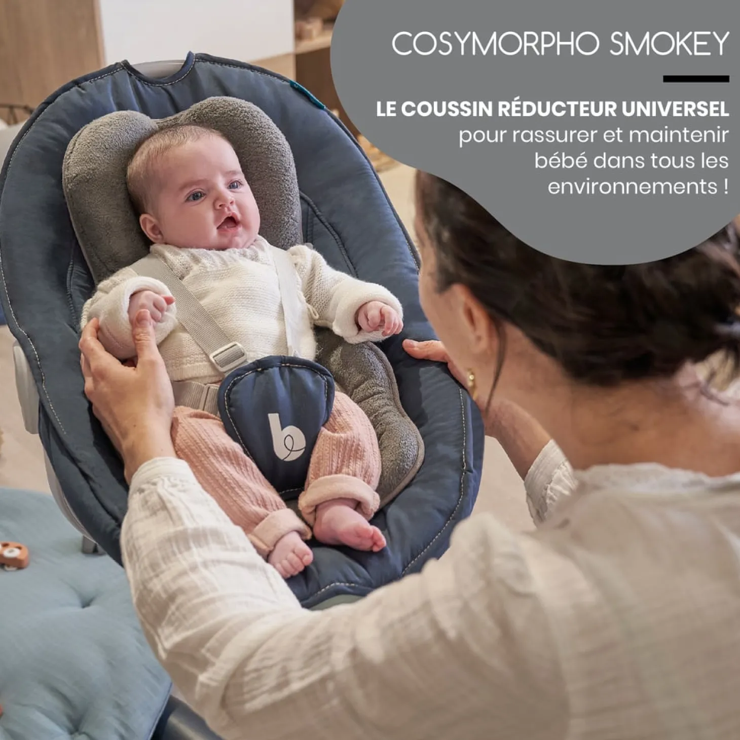 Babymoov Coussin réducteur Cosymorpho Smokey Gris