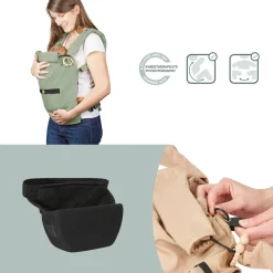 Babymoov Coussin réducteur nouveau-né porte bébé Moov&Boost Noir