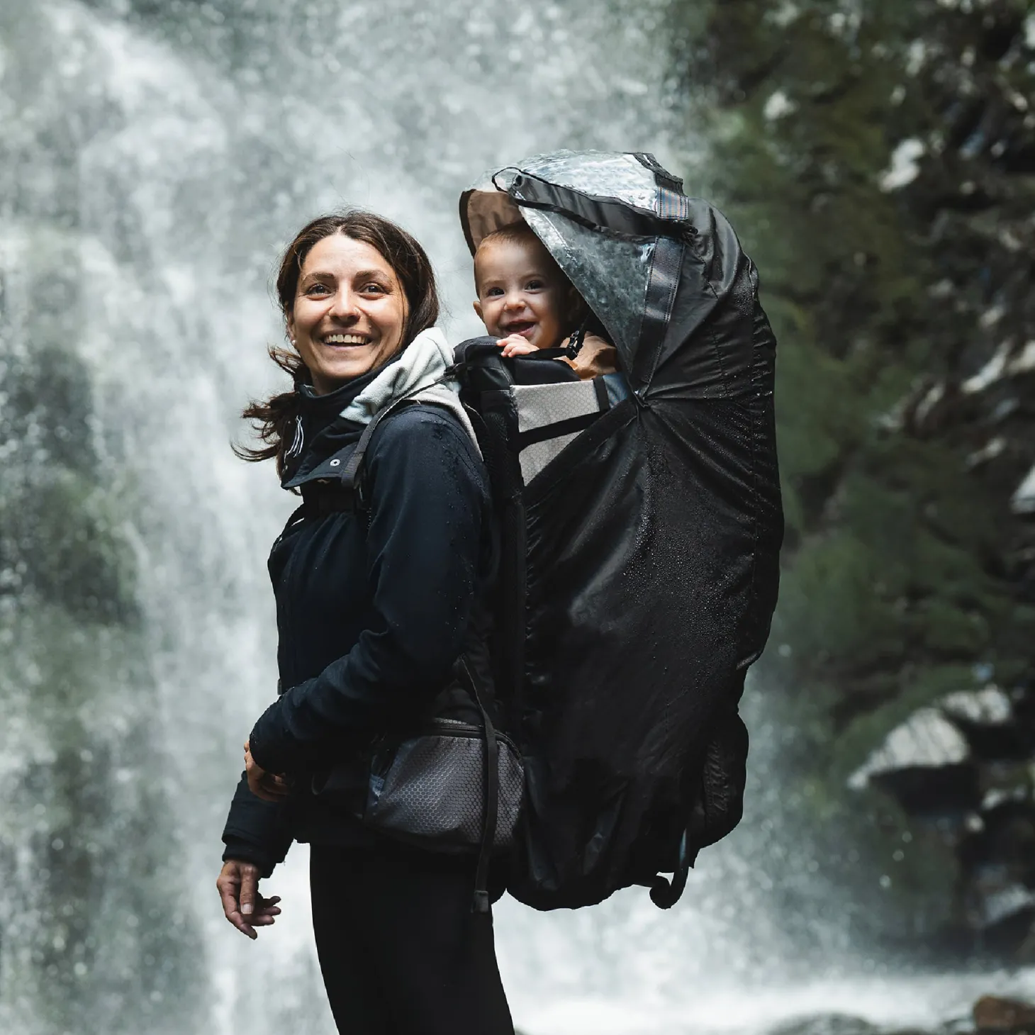 Babymoov Housse de Pluie Porte Bebe Moov & Hike Black