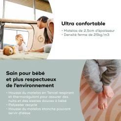 Babymoov                    Lit parapluie Moov & Sleep    Sable / Noir