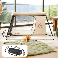Babymoov                    Lit parapluie Moov & Sleep    Sable / Noir