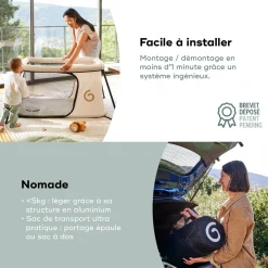 Babymoov                    Lit parapluie Moov & Sleep    Sable / Noir