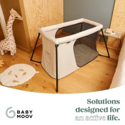 Babymoov                    Lit parapluie Moov & Sleep    Sable / Noir