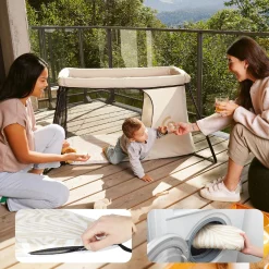 Babymoov                    Lit parapluie Moov & Sleep    Sable / Noir