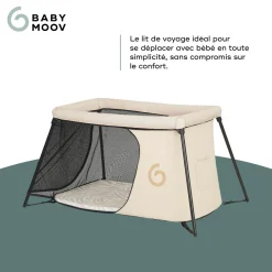 Babymoov                    Lit parapluie Moov & Sleep    Sable / Noir