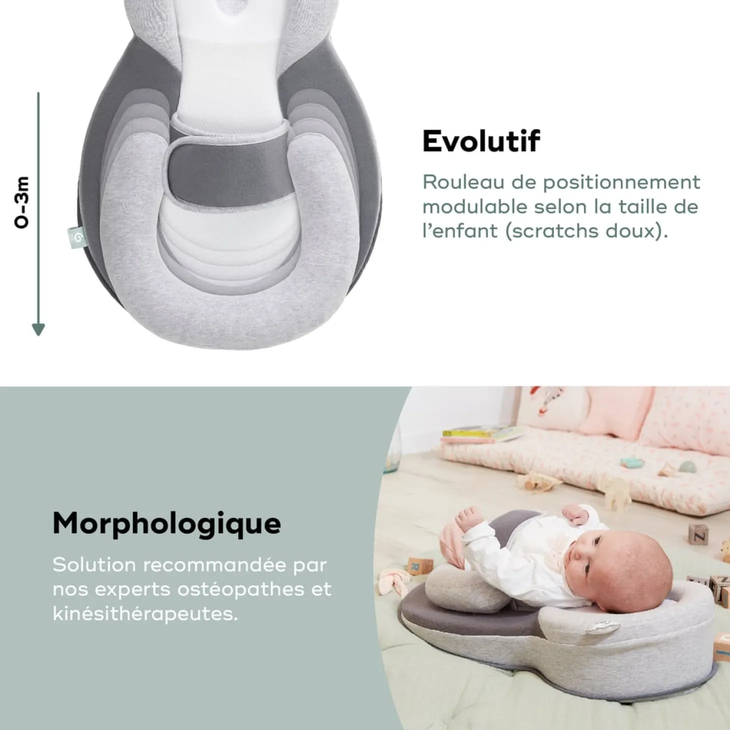 Babymoov Matelas morphologique incliné Cosydream + Blanc