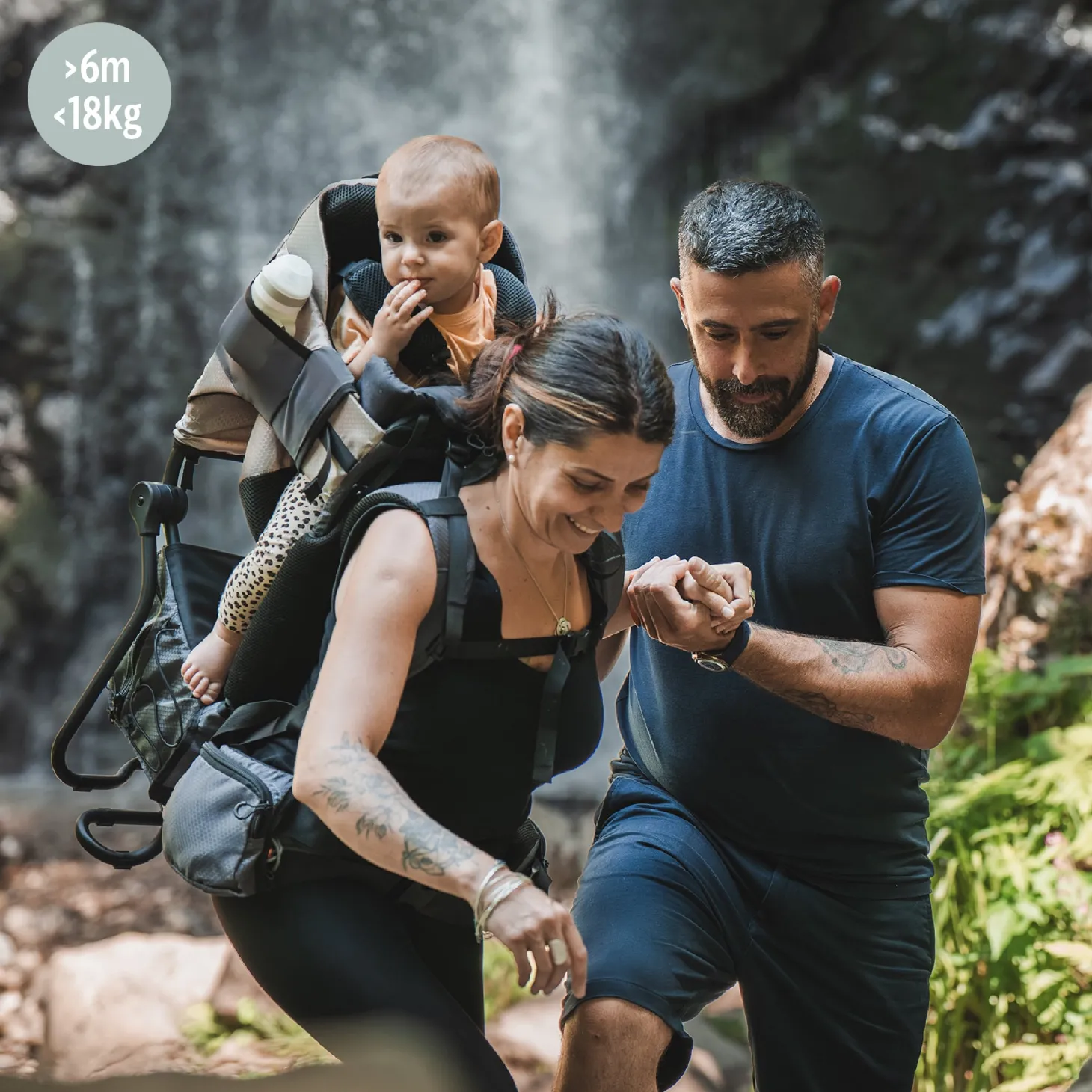 Babymoov Porte-Bébé de Randonnée avec habillage pluie Moov & Hike Dune