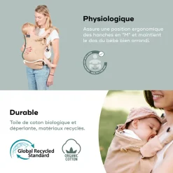 Babymoov Porte bébé évolutif Moov & Boost Beige Noisette