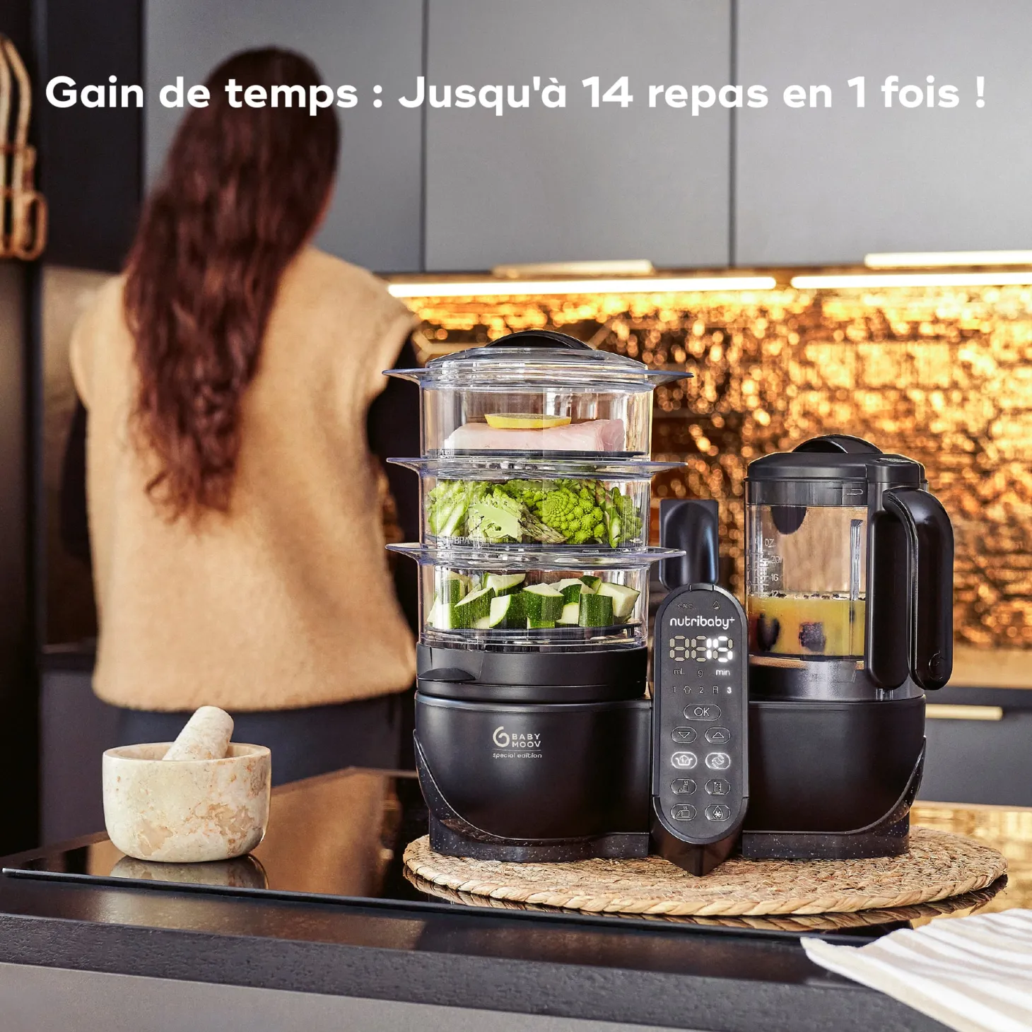 Babymoov Robot Culinaire Nutribaby + Xl Mineral Black