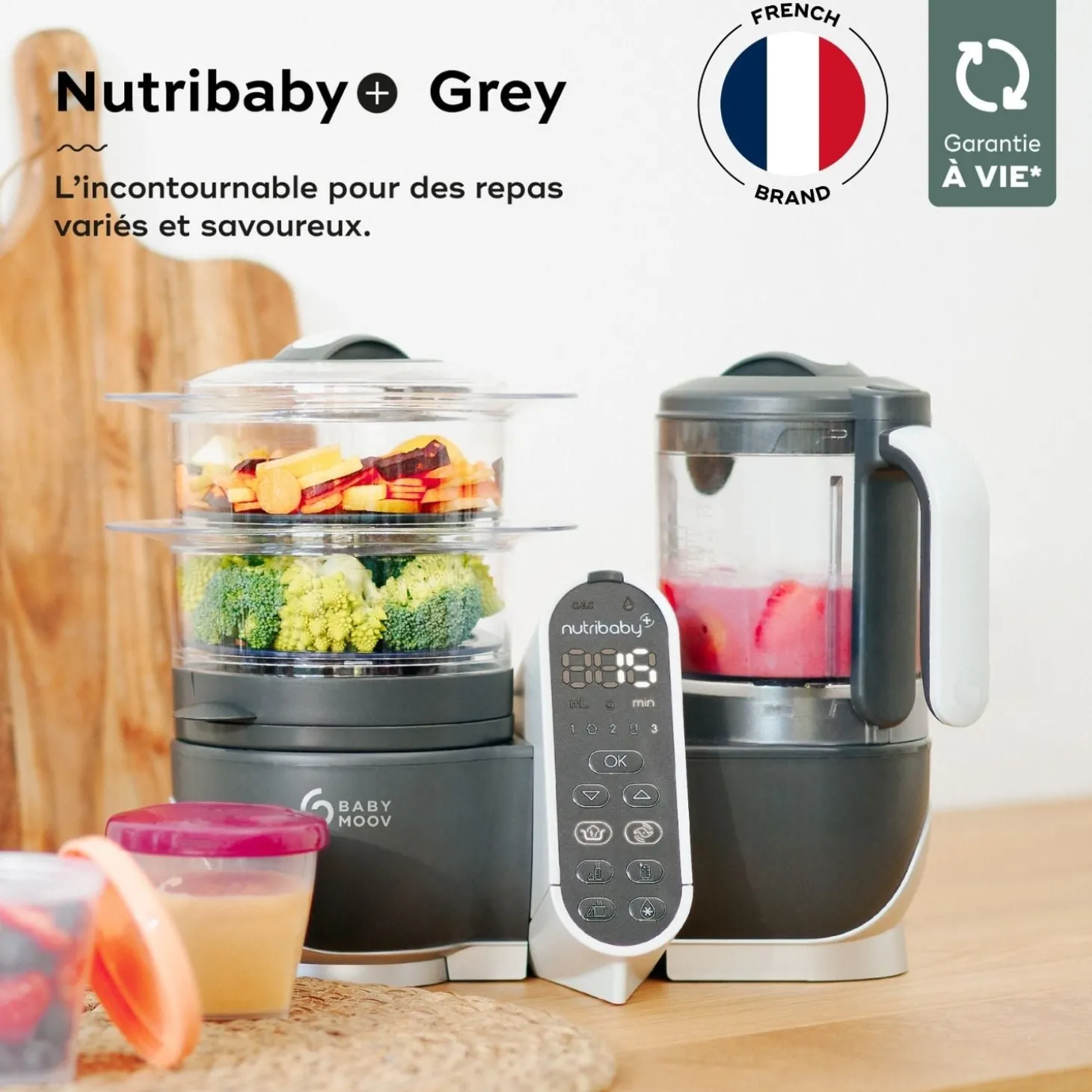 Babymoov Robot multifonction Nutribaby Plus Industrial Grey