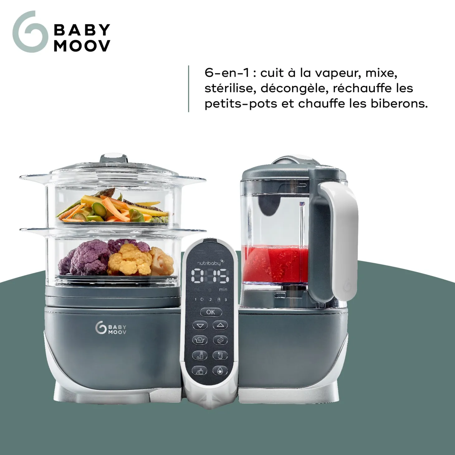 Babymoov Robot multifonction Nutribaby Plus Industrial Grey