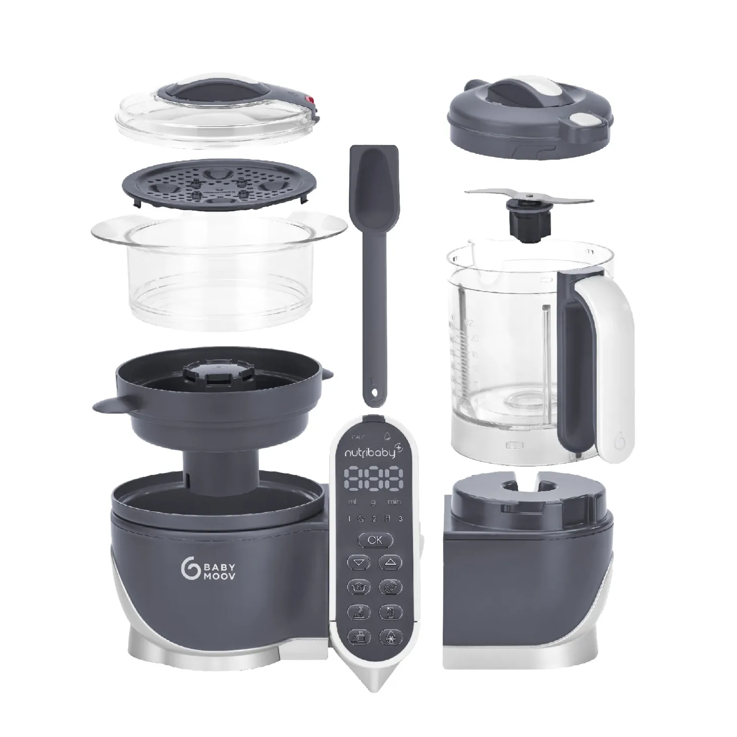 Babymoov Robot multifonction Nutribaby Plus Industrial Grey
