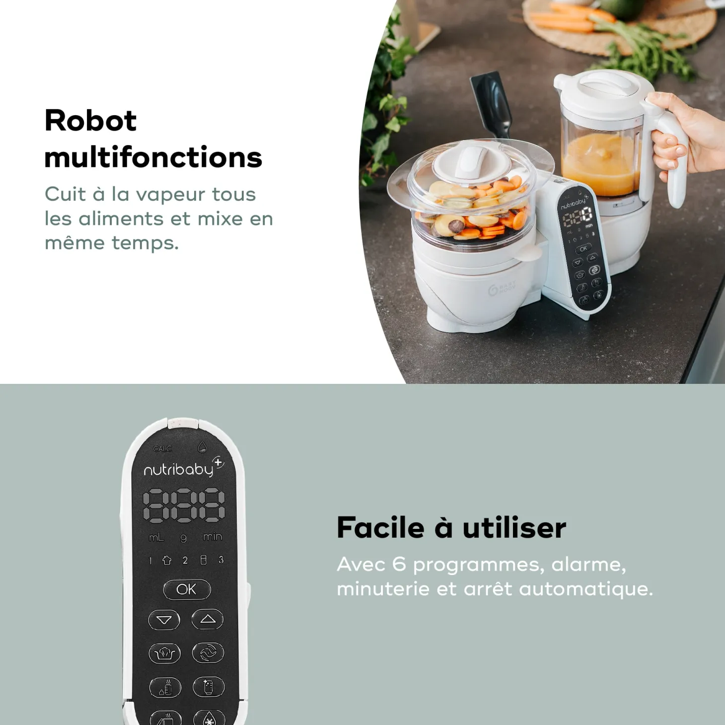 Babymoov Robot multifonction Nutribaby Plus mineral beige