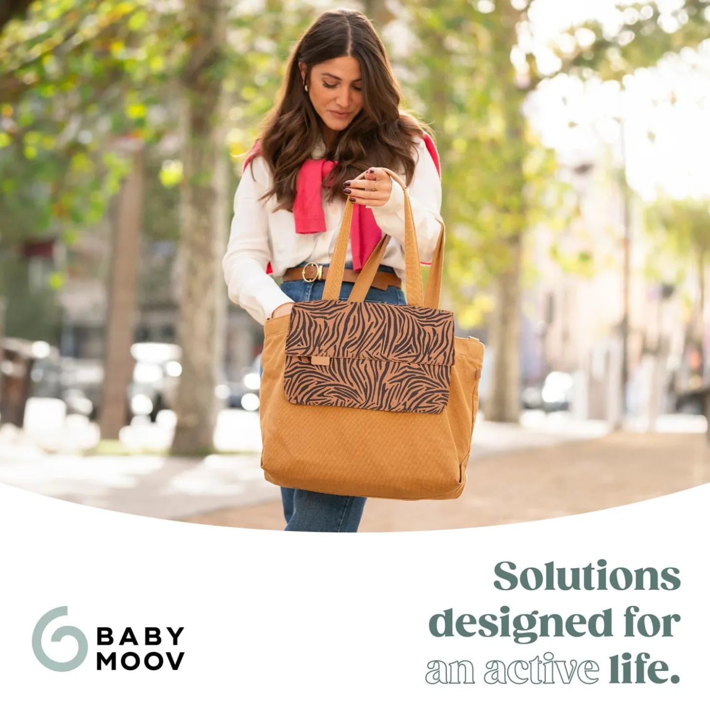 Babymoov Sac à langer tote bag Ecru zebre