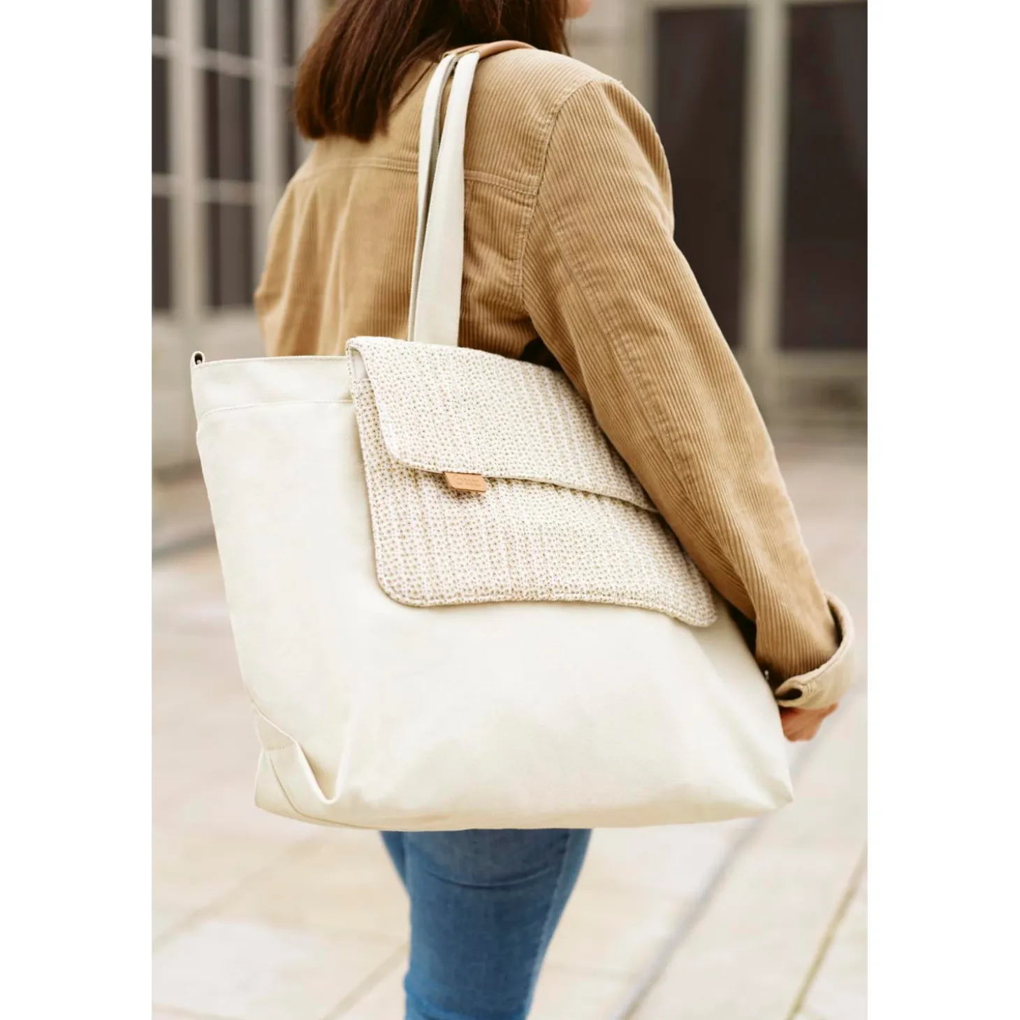 Babymoov Sac à langer tote bag Ecru