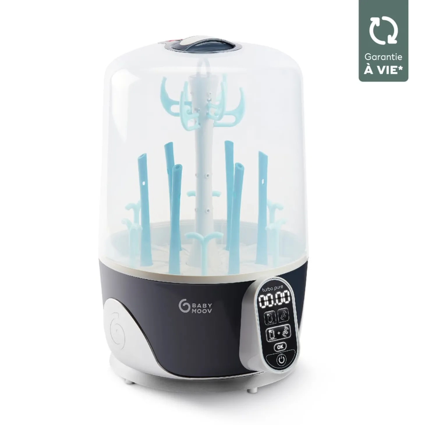 Babymoov Stérilisateur Turbo Pure Gris/Bleu
