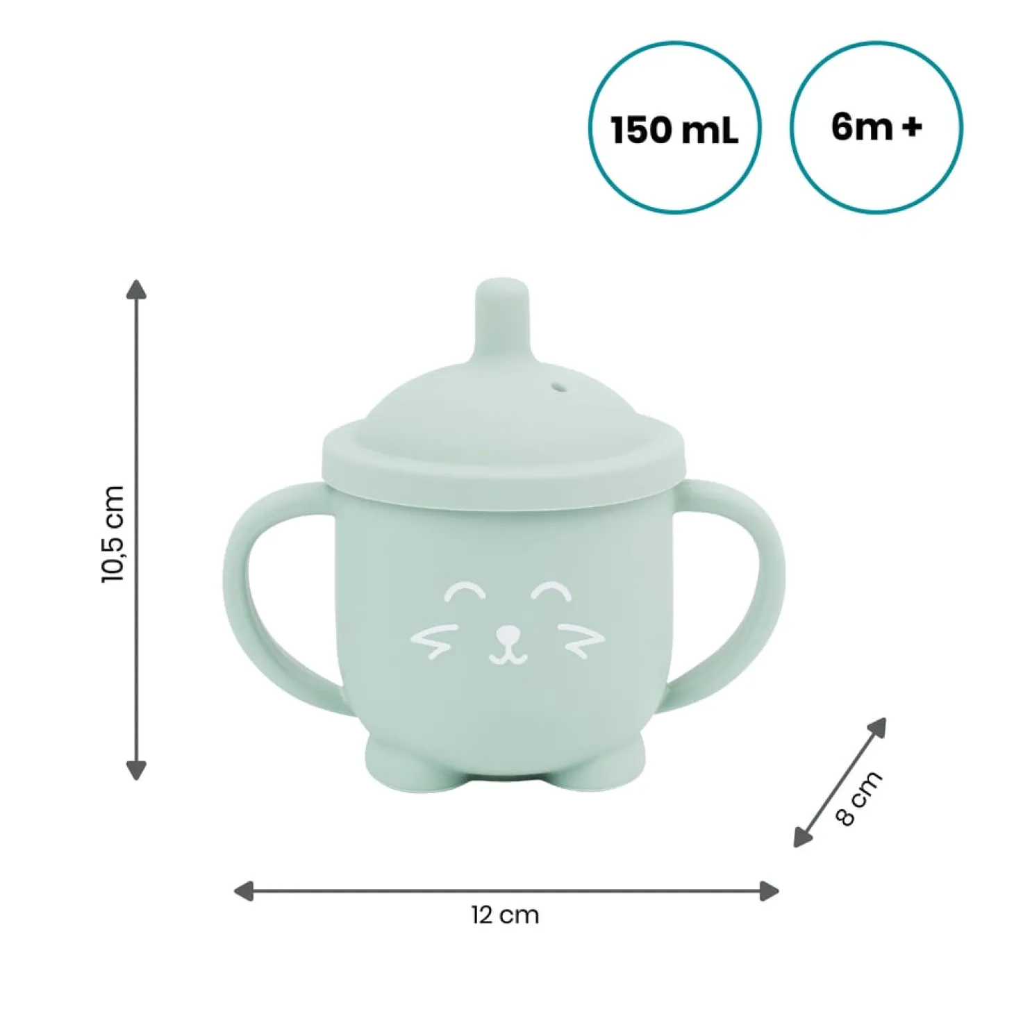 Babymoov Tasse à paille silicone Isy Orange