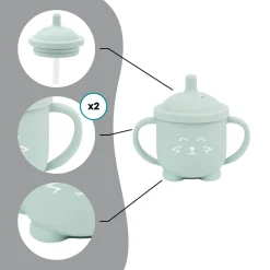 Babymoov Tasse à paille silicone Isy Orange