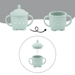 Babymoov Tasse à paille silicone Isy Orange