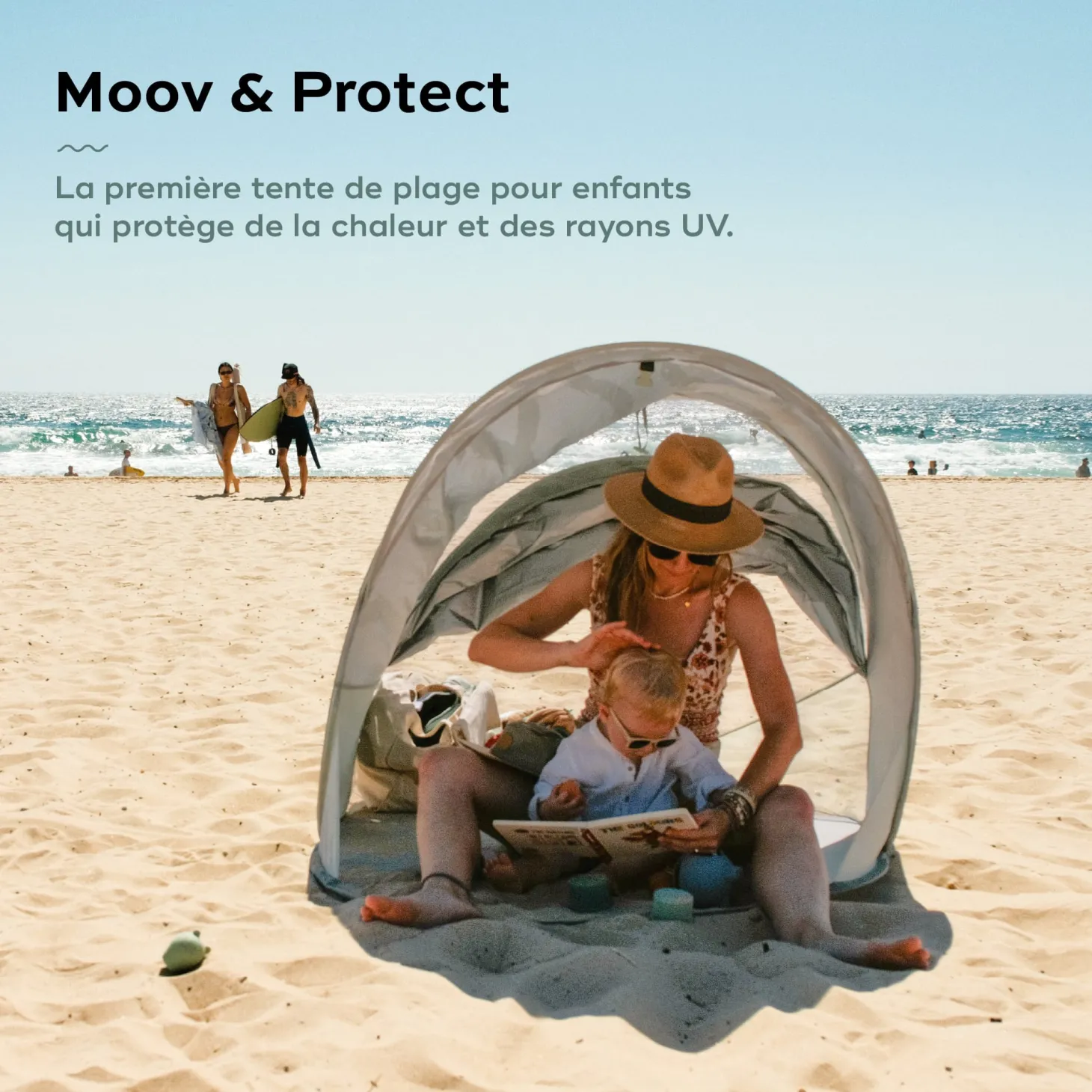 Babymoov Tente anti-uv rafraichissante Moov & Protect Vert lagon