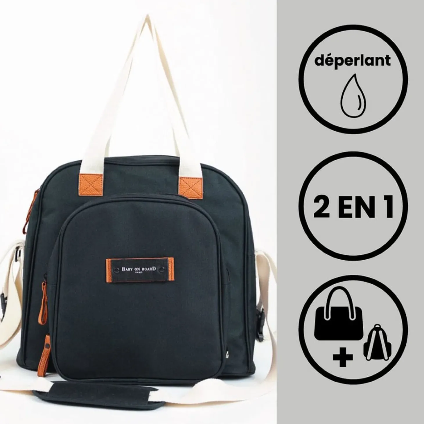 Baby on board Sac à langer Square Duo Black