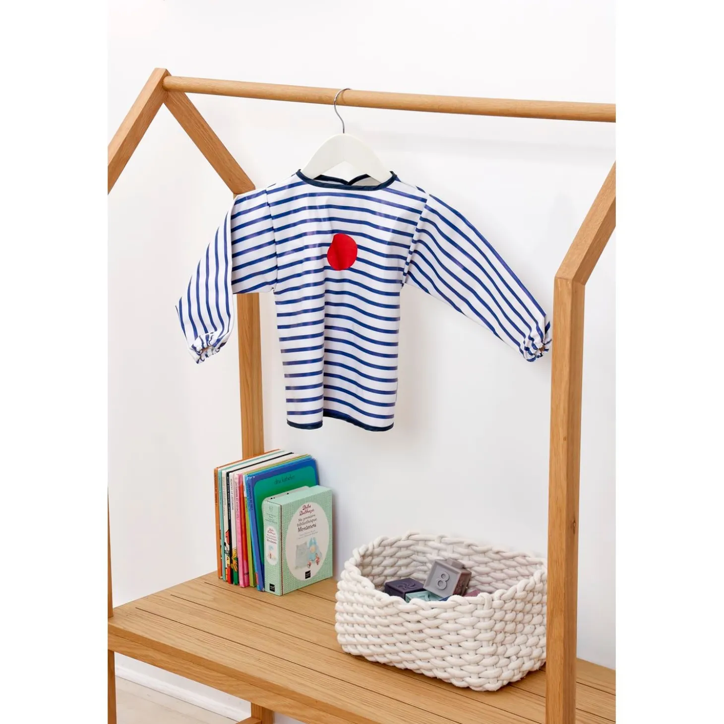 BabyToLove Bavoir avec manches Blue Stripes