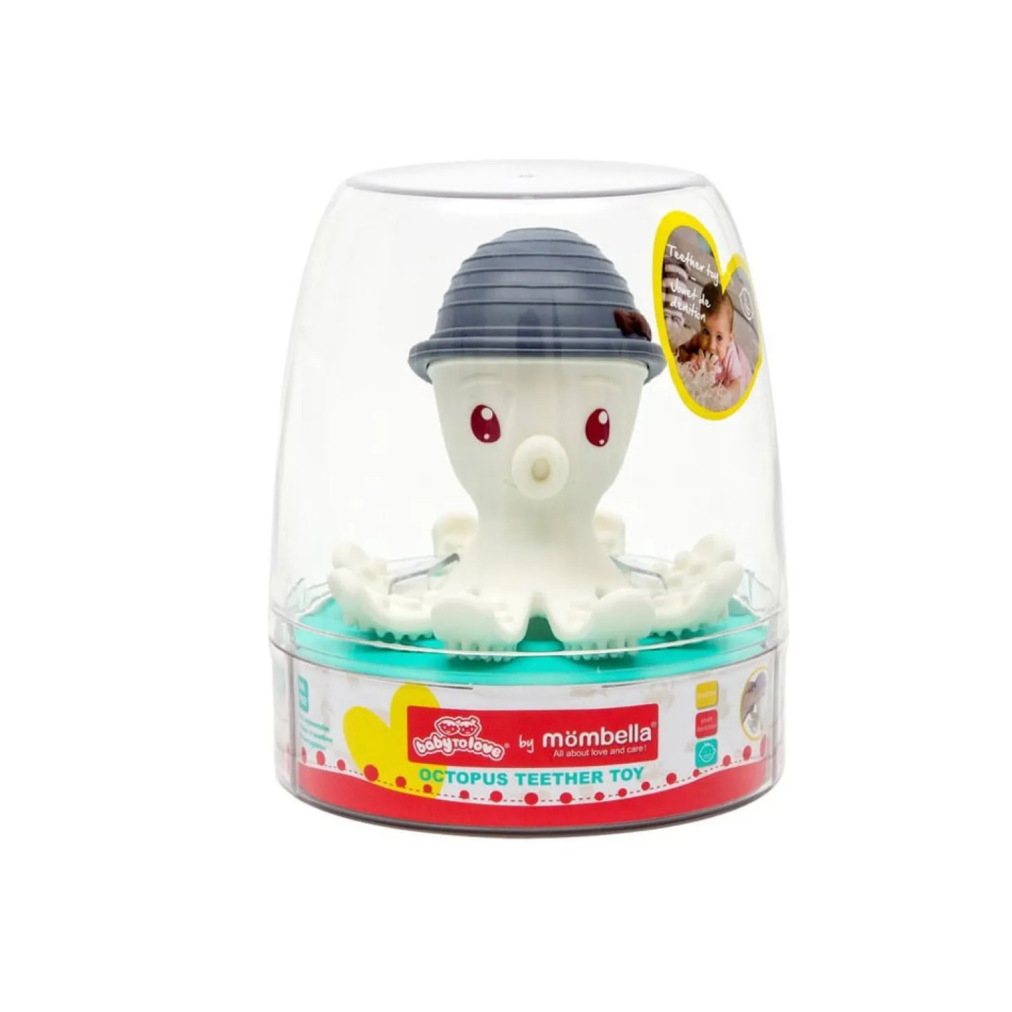 BabyToLove Bonnie la pieuvre de dentition Gris Foncé