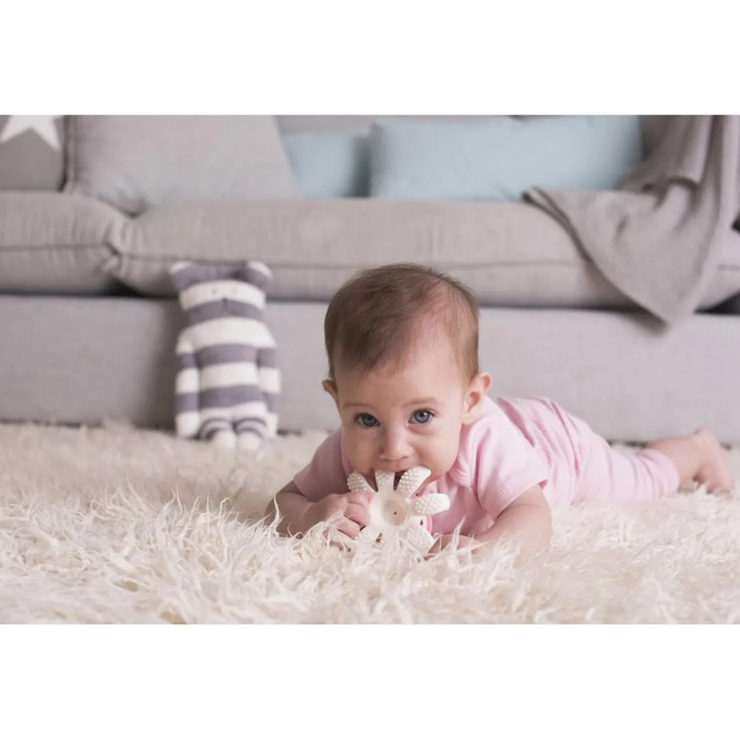 BabyToLove Bonnie la pieuvre de dentition Bleu Pâle