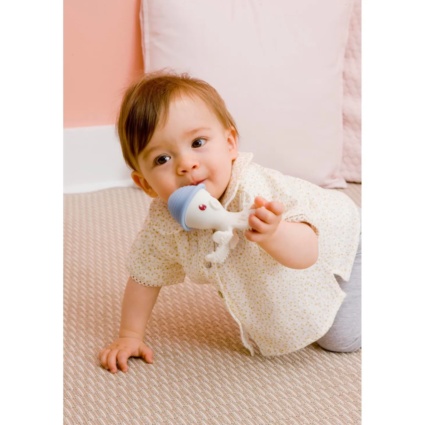 BabyToLove Bonnie la pieuvre de dentition Bleu Pâle
