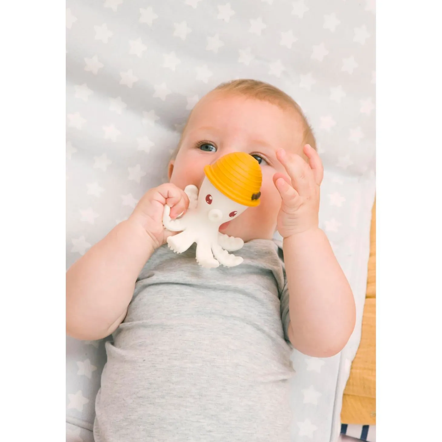 BabyToLove Bonnie la pieuvre de dentition Jaune Safran
