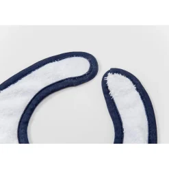 BabyToLove Lot de 2 bavoirs bi-matières Blue Stripes